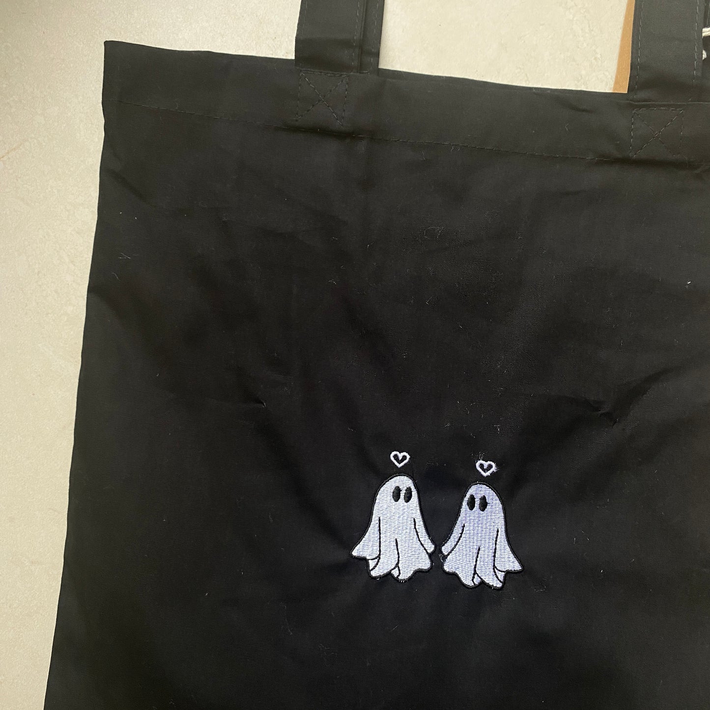 Ghost Embroidered Tote Bag