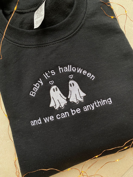 Baby its halloween Embroidered Sweatshirt
