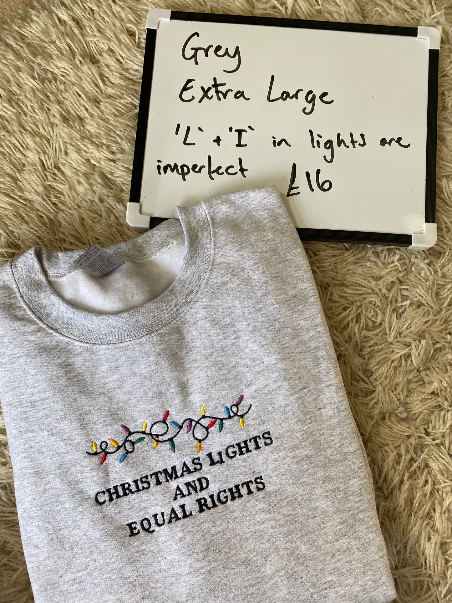 Christmas Lights Sweatshirt Extra Large