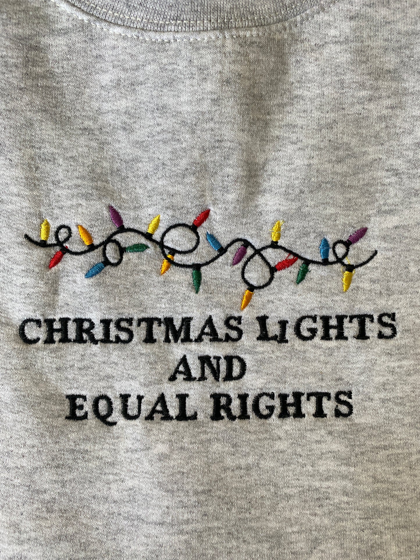 Christmas Lights Sweatshirt Extra Large