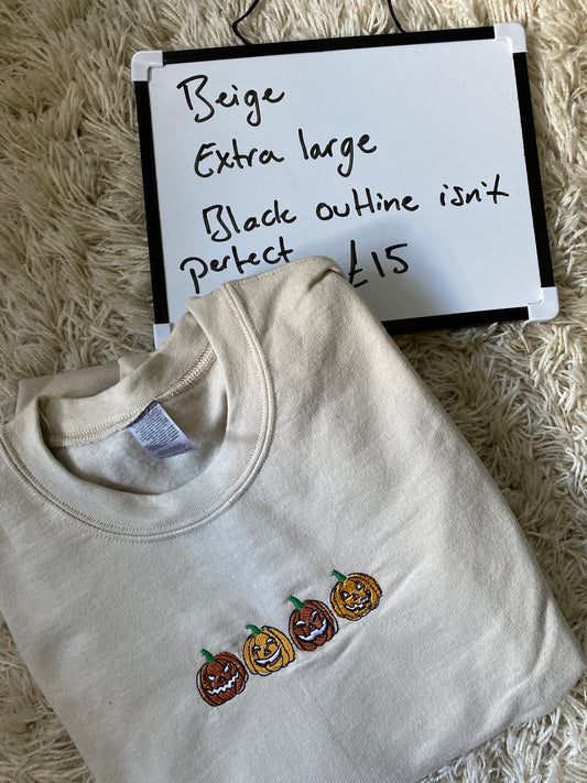 Pumpkin Sweatshirt Extra Large