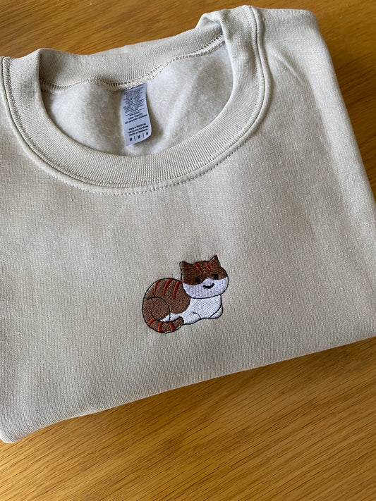 Cat Embroidered Sweatshirt- Personalise me!