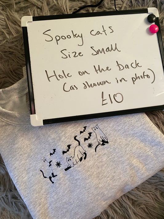 Spooky Cats Sweatshirt Small