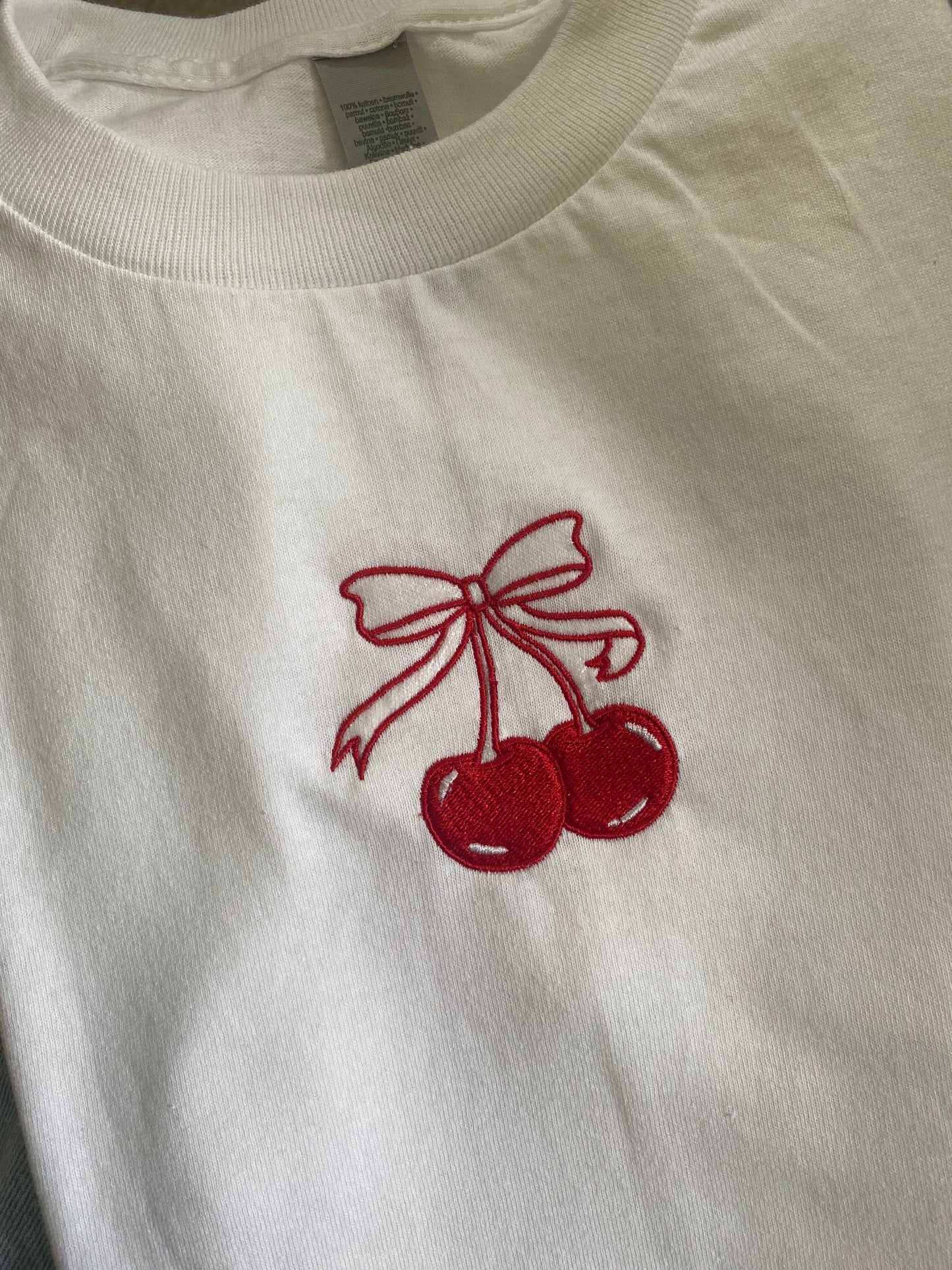 Cherry Embroidered Sweatshirt