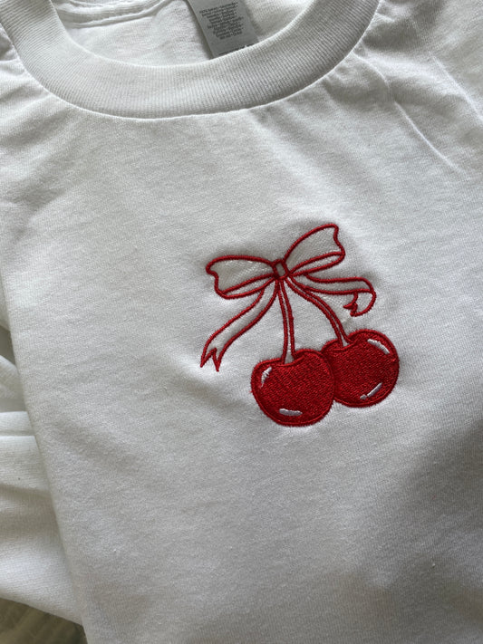 Cherry Embroidered Sweatshirt