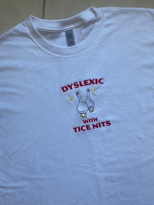 Dyslexic Goose Embroidered Tshirt