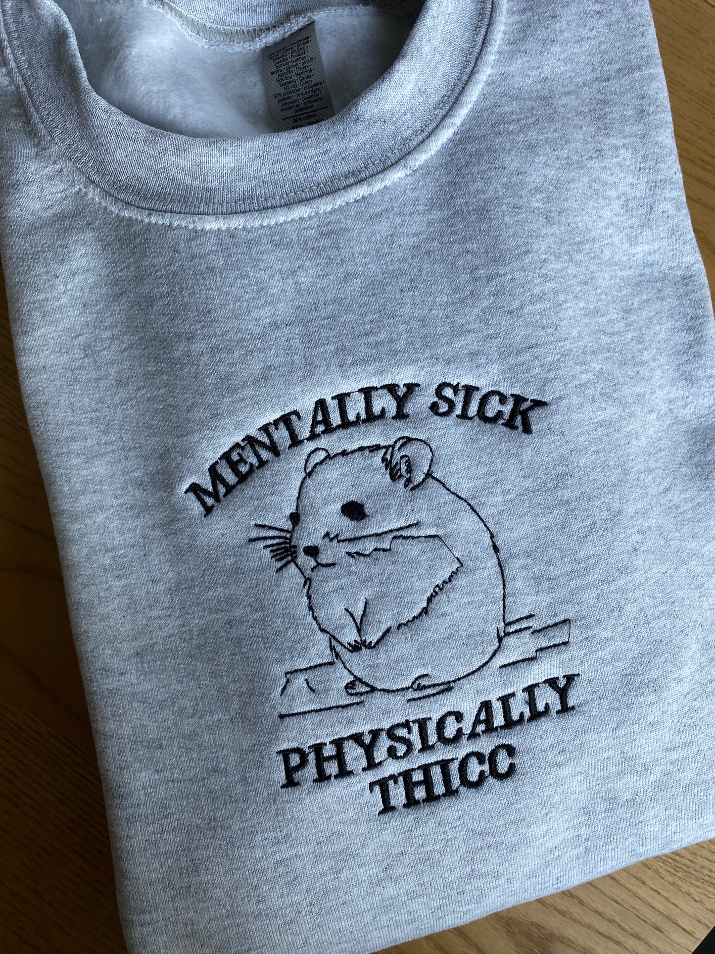 Hamster Embroidered Sweatshirt