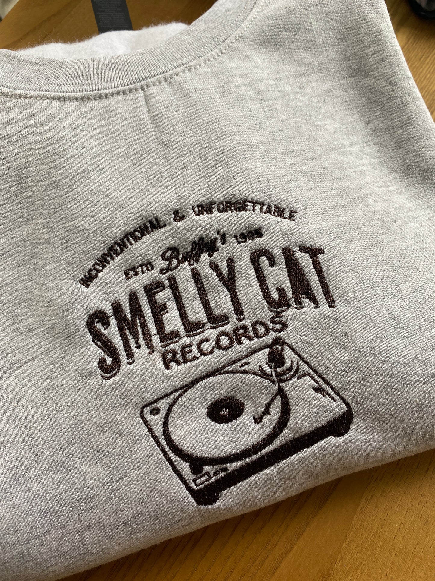 Cat Record Embroidered Sweatshirt