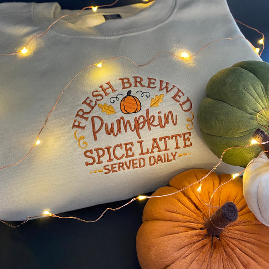 Pumpkin Spice Embroidered Sweatshirt