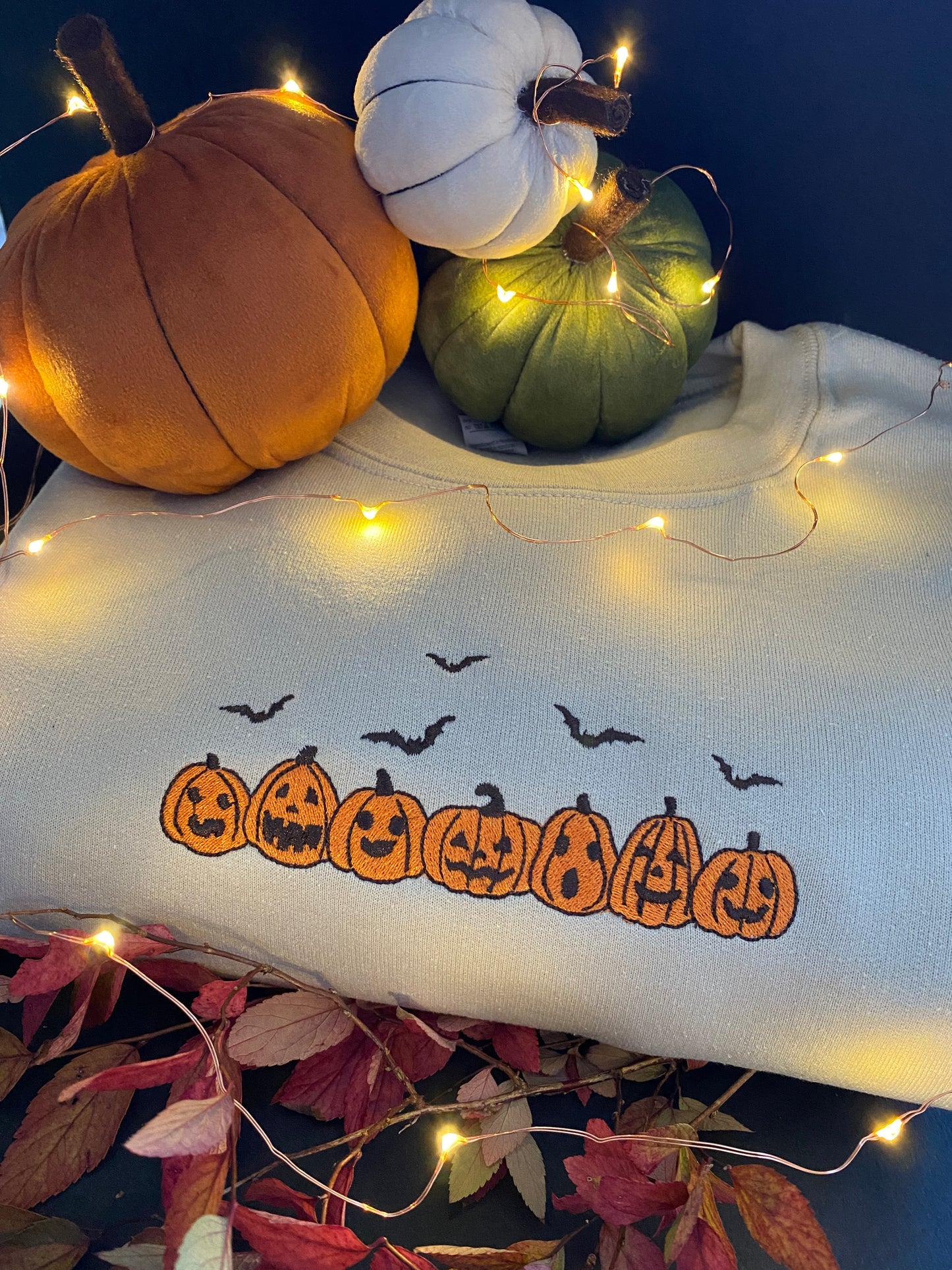 Pumpkin Embroidered Sweatshirt