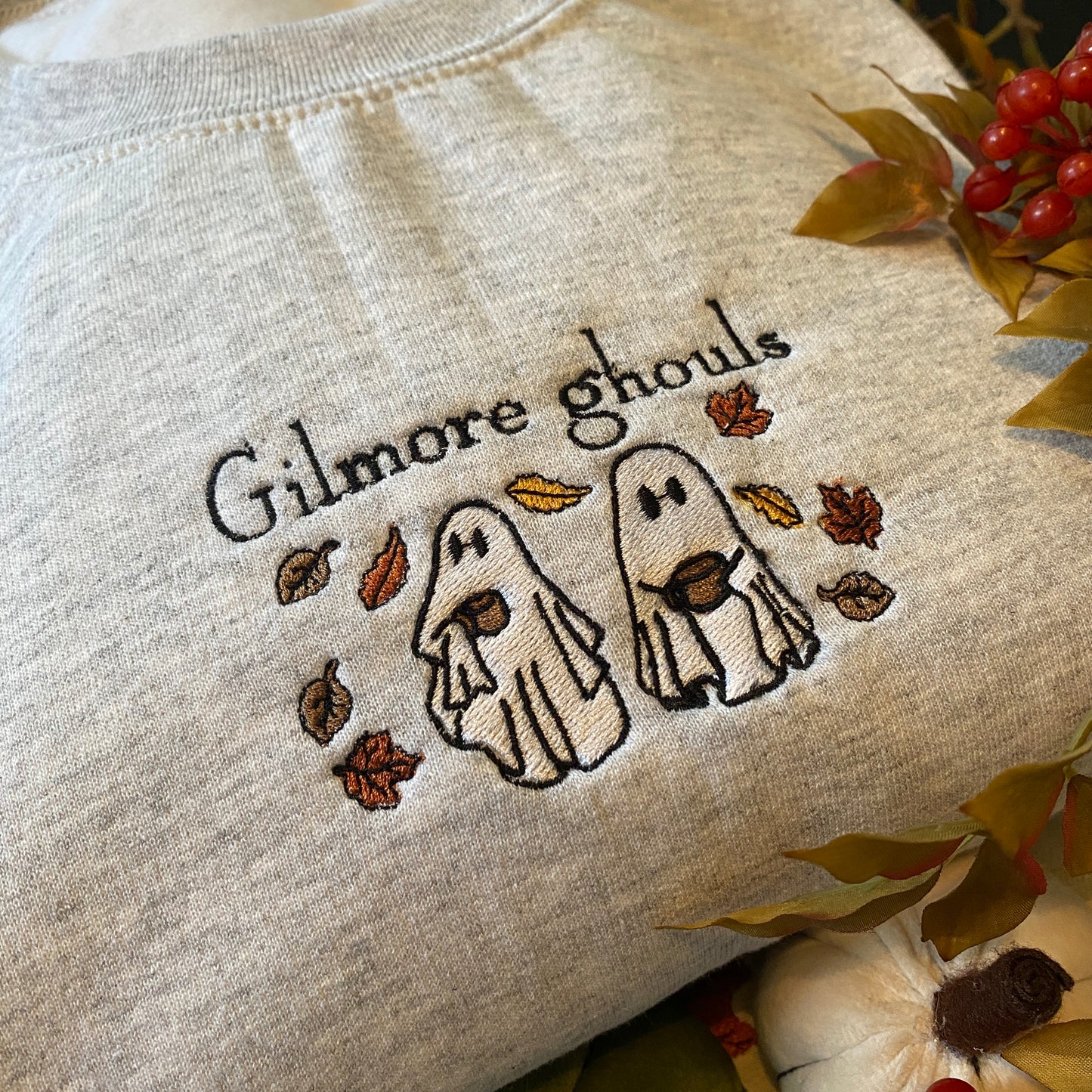 Ghouls Embroidered Sweatshirt