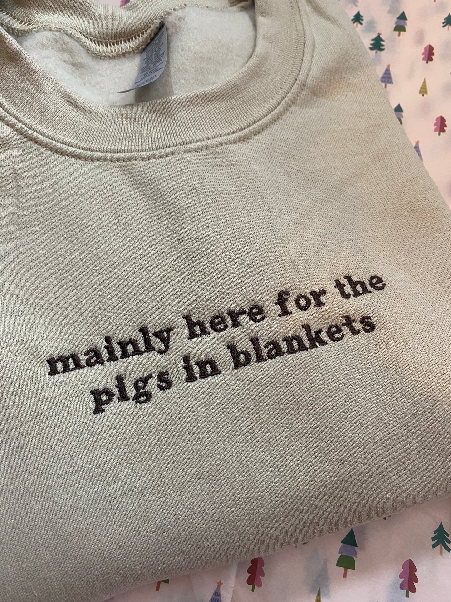 Pigs in Blankets Embroidered Sweatshirt