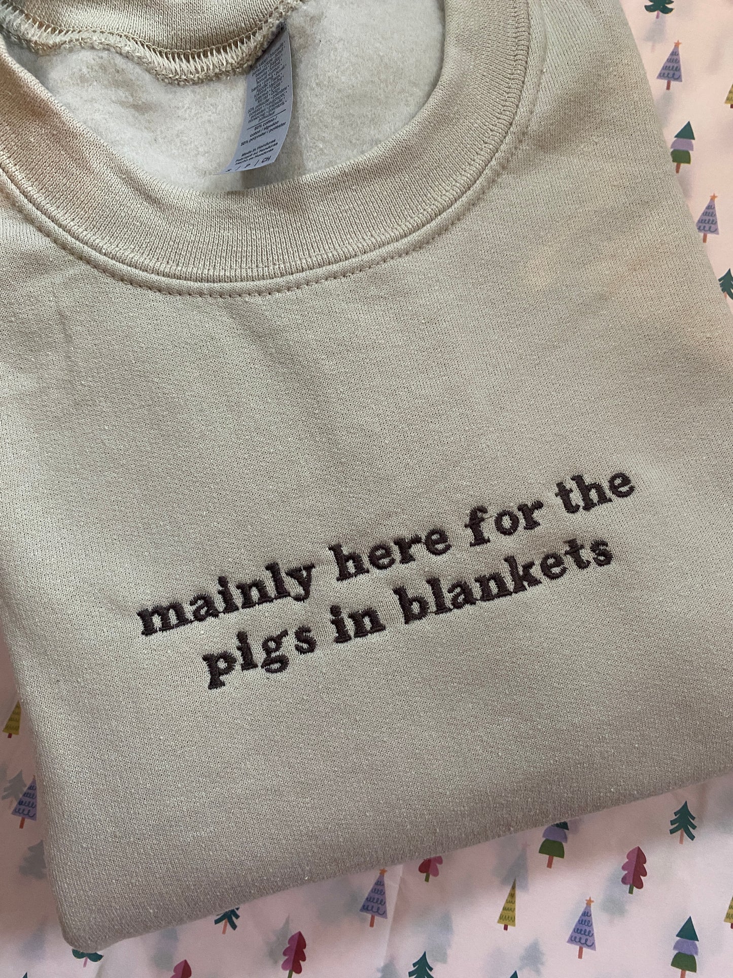 Pigs in Blankets Embroidered Sweatshirt