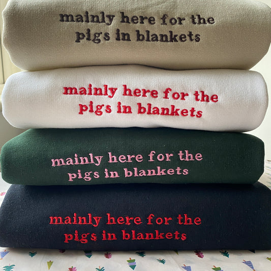 Pigs in Blankets Embroidered Sweatshirt