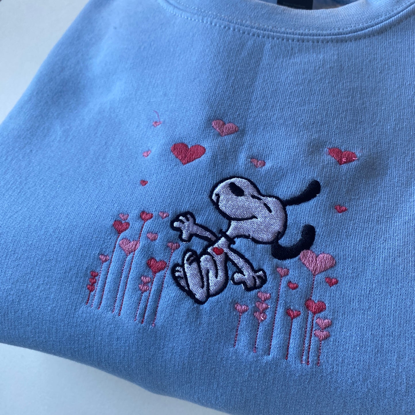 Dog Valentine Embroidered Sweatshirt