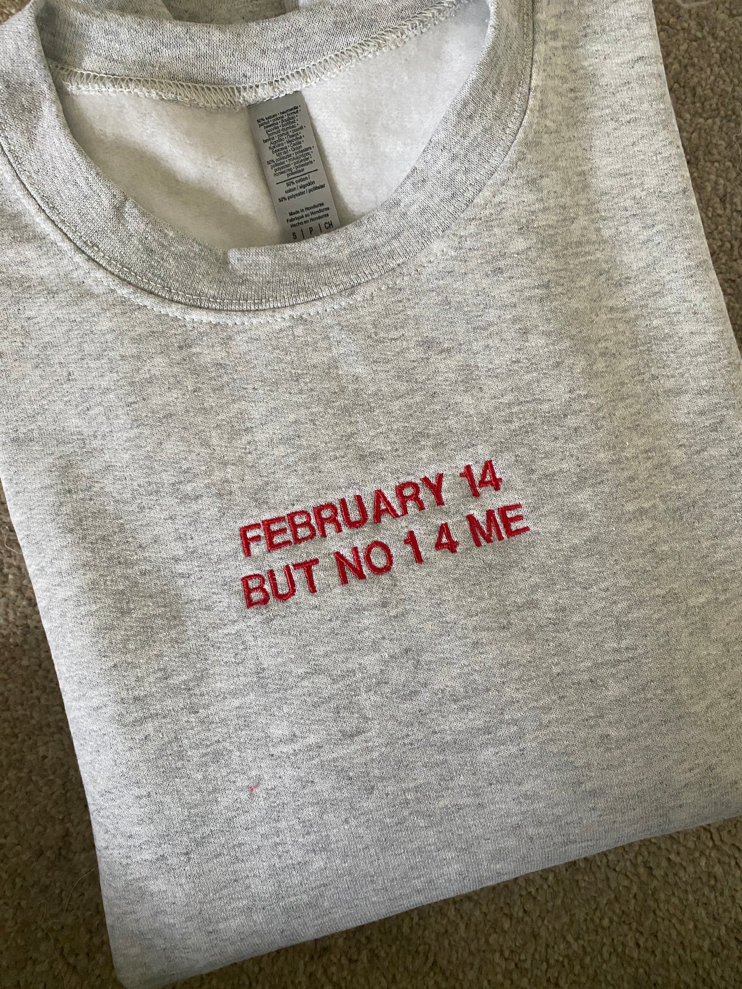 February 14 Embroidered Sweatshirt