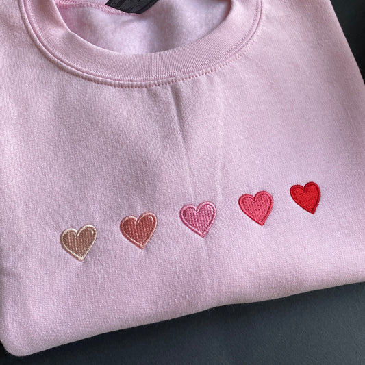 Heart Embroiderd Sweatshirt