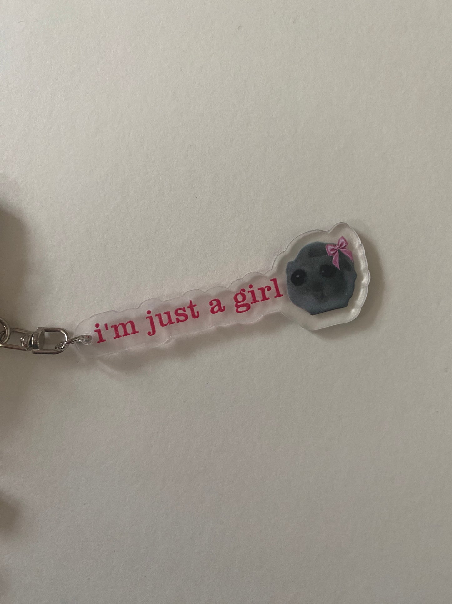 Just a girl key ring