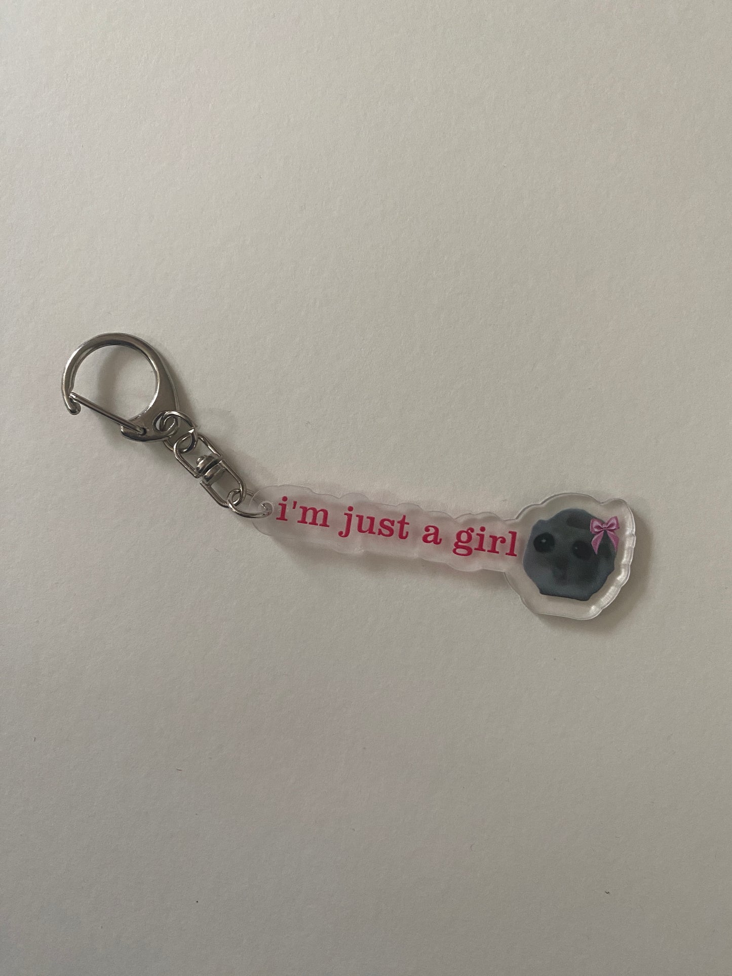 Just a girl key ring