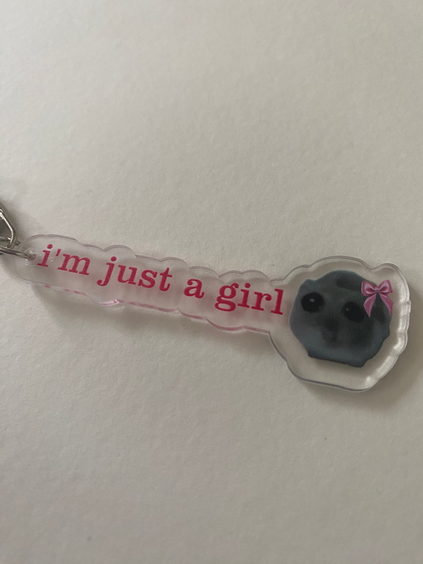 Just a girl key ring