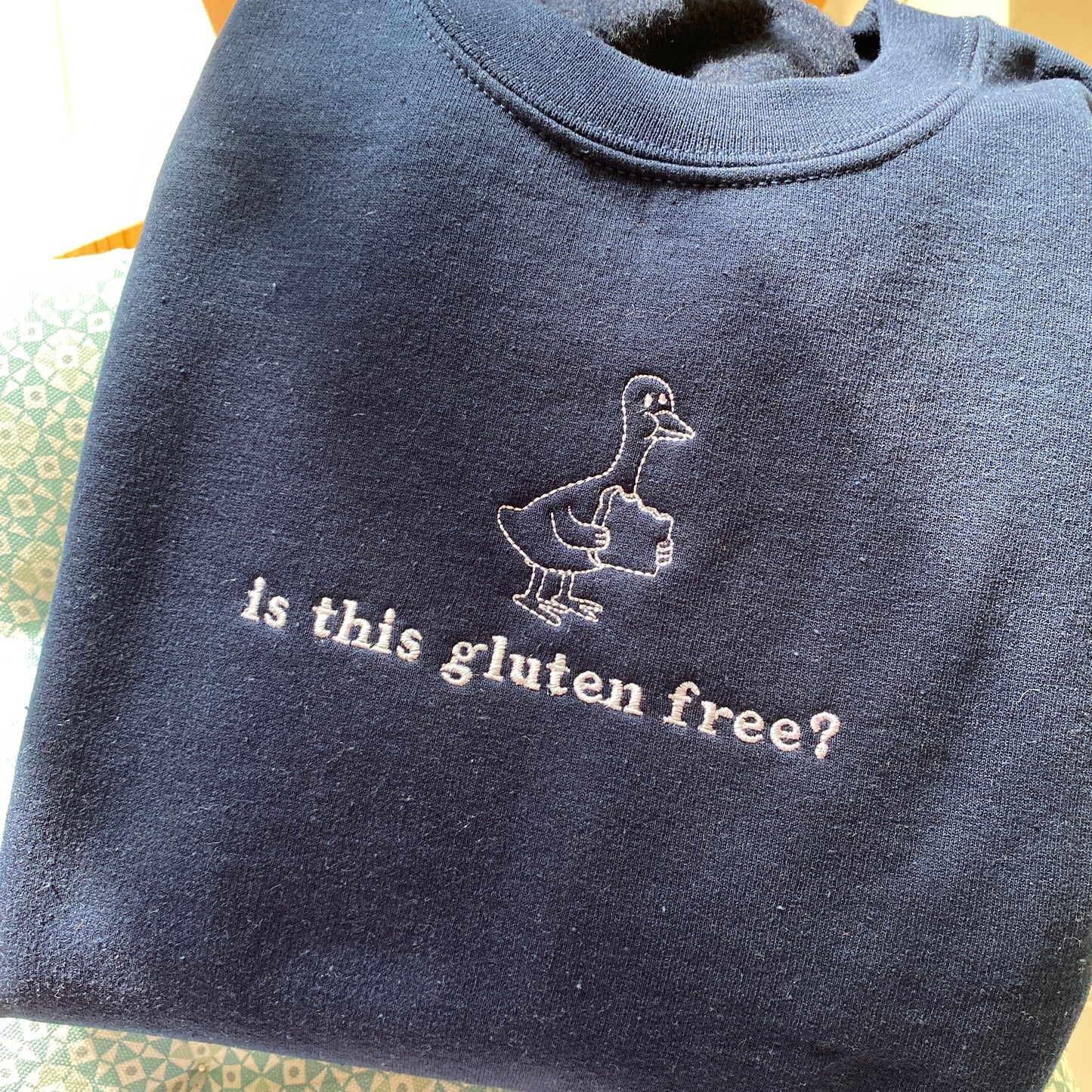 Is this gluten free? Embroidered Sweatshirt