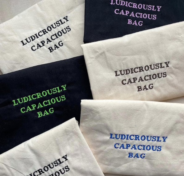 Ludicrously Capacious Embroidered Tote Bag