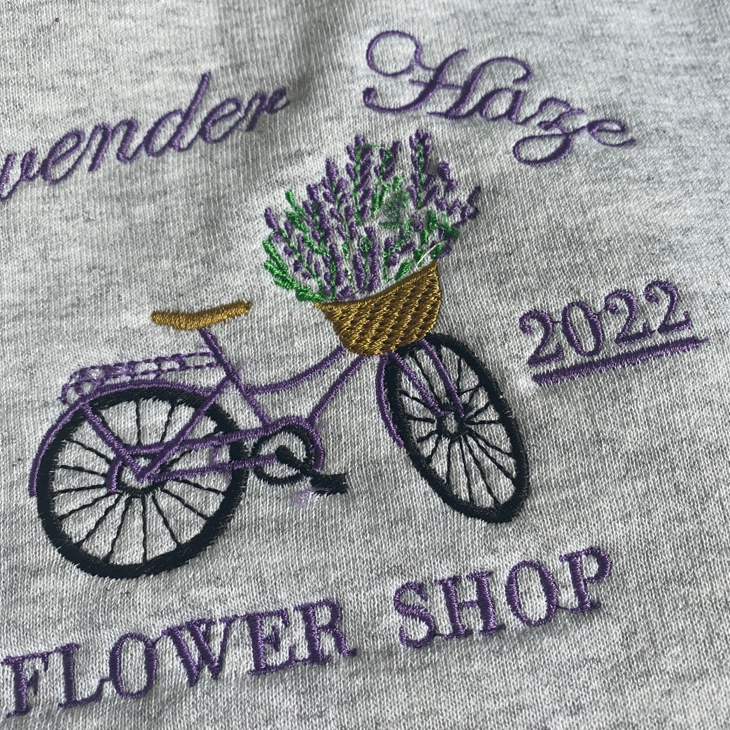 Lavender Flower Shop Embroidered Sweatshirt