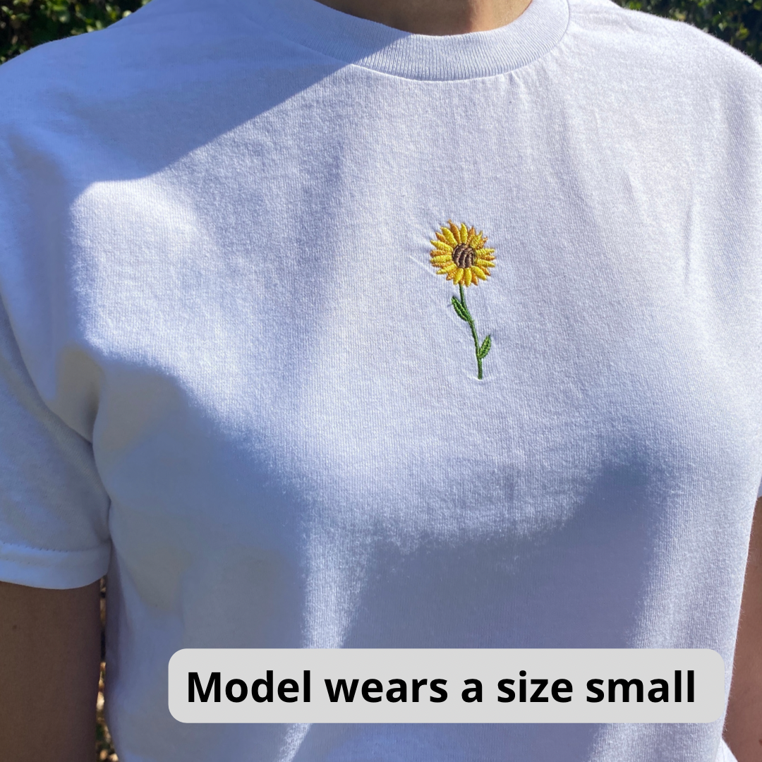 Sunflower Embroidered Tshirt