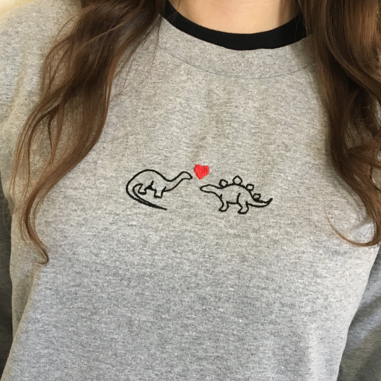 'Dinosaurs in love' Embroidered Sweatshirt