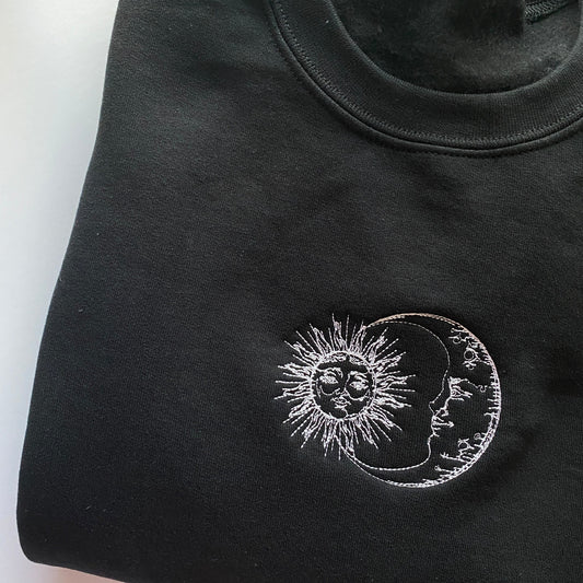 'Sun and Moon' Embroidered Sweatshirt