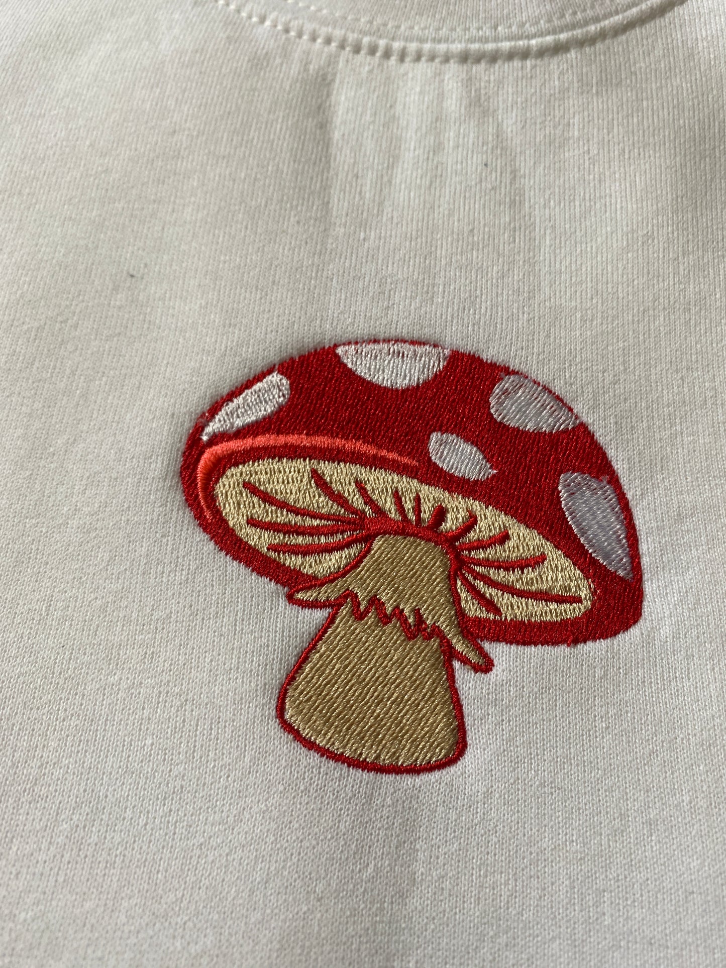 'Mushroom' Embroidered Sweatshirt