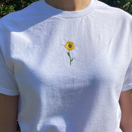 Sunflower Embroidered Tshirt