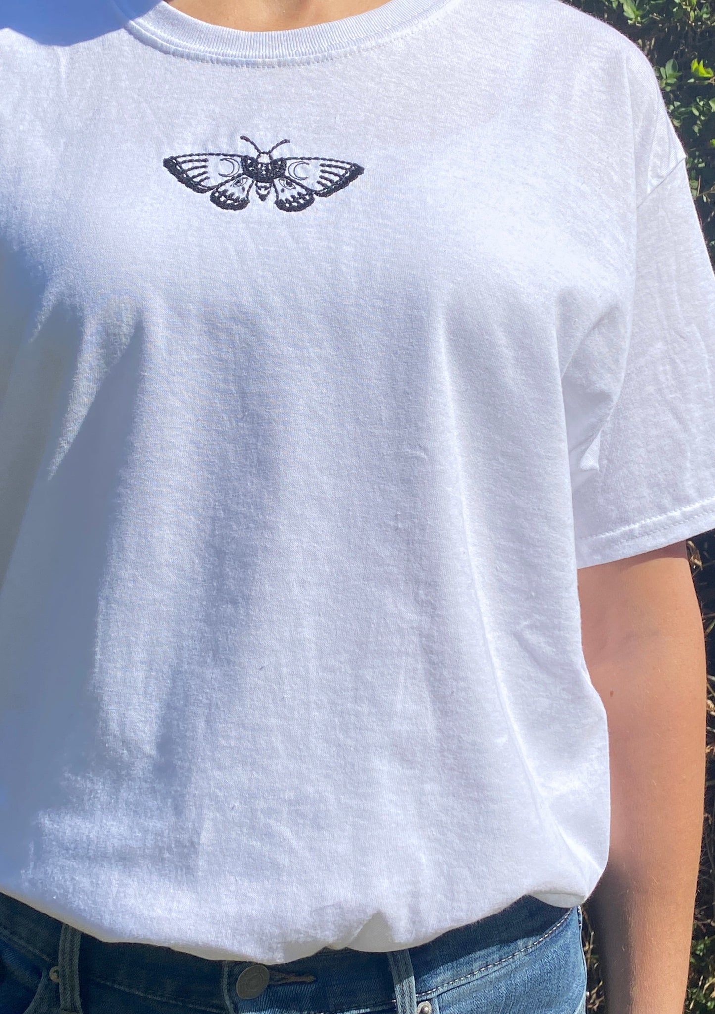 Luna Moth Embroidered Tshirt