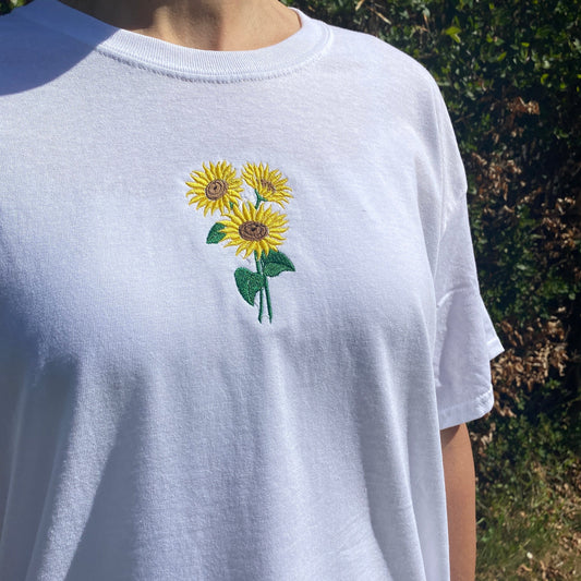 Sunflower Embroidered Tshirt