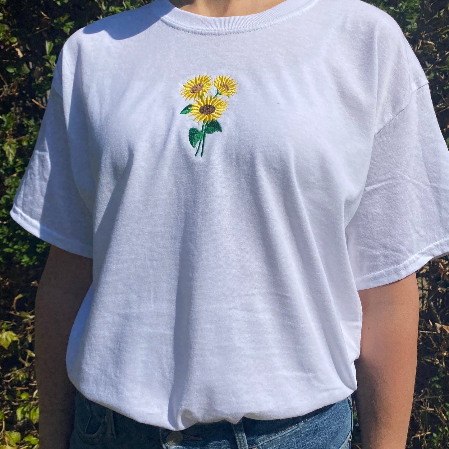 Sunflower Embroidered Tshirt