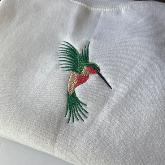 Hummingbird Embroidered Sweatshirt