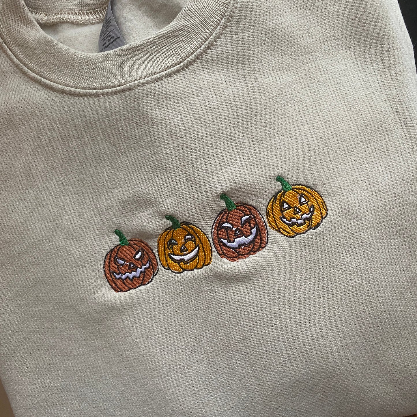 Pumpkins Embroidered Sweatshirt