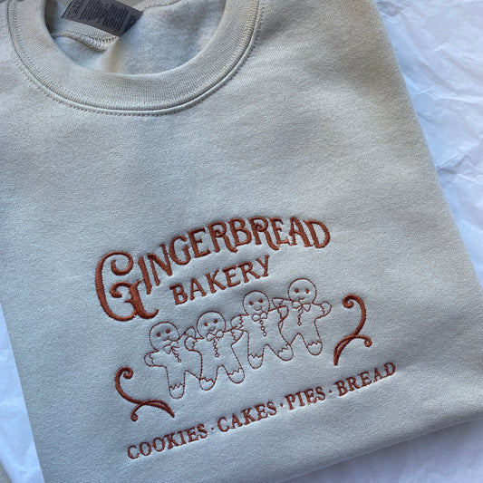 Gingerbread House Embroidered Sweatshirt