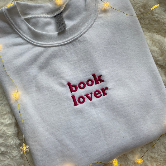 Book Lover Embroidered Sweatshirt