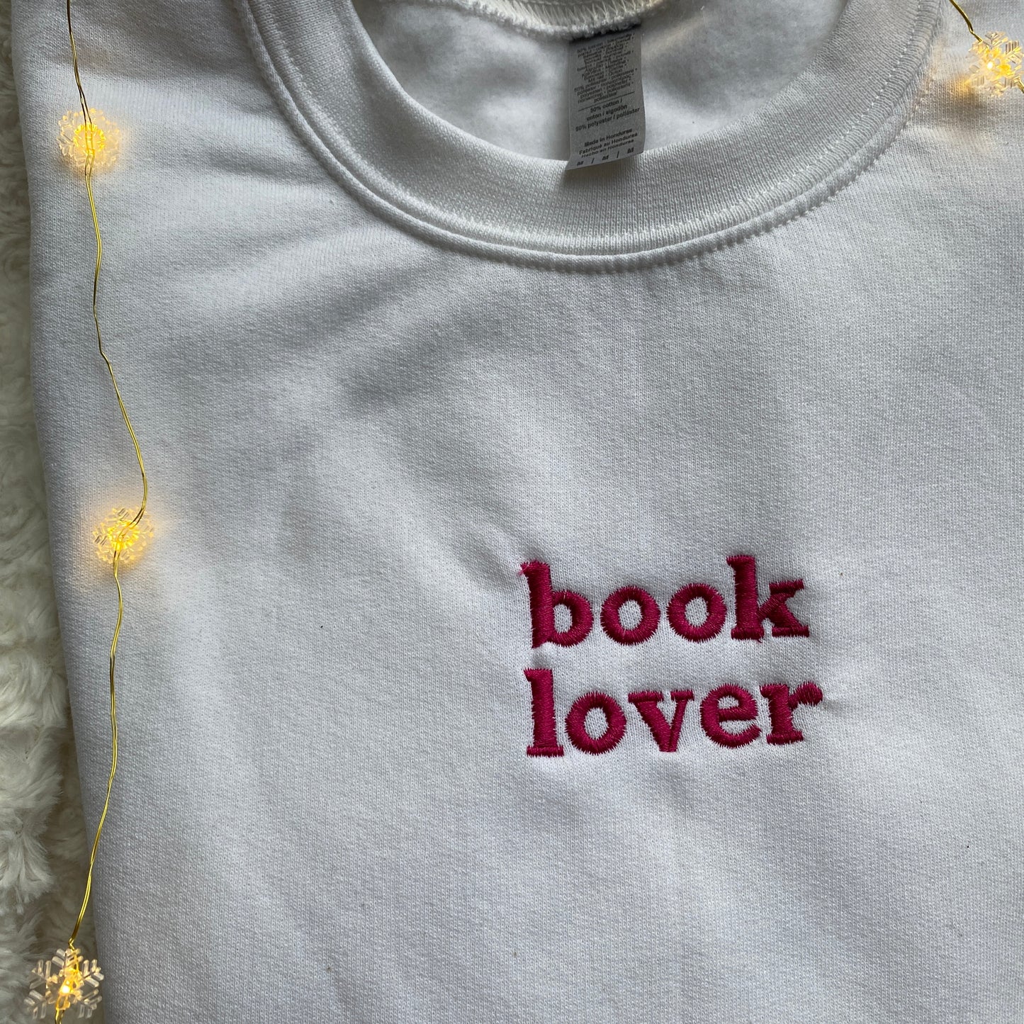 Book Lover Embroidered Sweatshirt