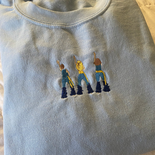 Donna and the Dynamos Embroidered Sweatshirt - Light blue Large