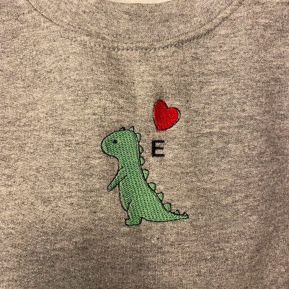 Personalised Dinosaur Embroidered Sweatshirt