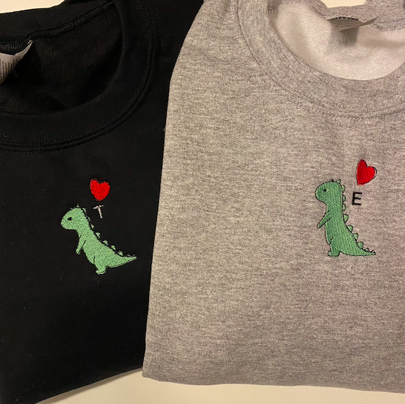 Personalised Dinosaur Embroidered Sweatshirt